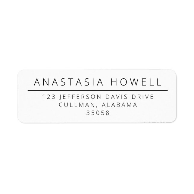 Moderna Adressetiketter Returadress Etikett (Framsidan)