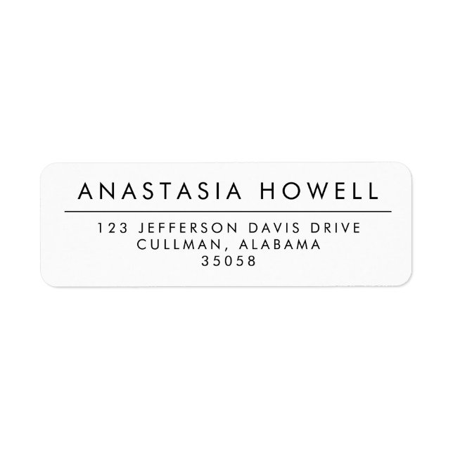 Moderna Adressetiketter Returadress Etikett (Framsidan)