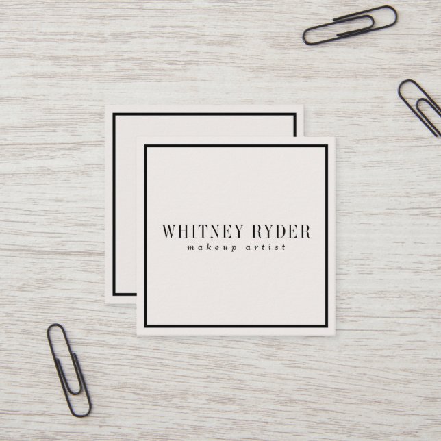 Moderna Affärskort Fyrkantigt Visitkort (Fram/Back In Situ)