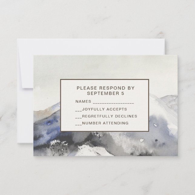 Moderna akryllfjäll RSVP-kort Neutral Tan OSA Kort (Framsida)