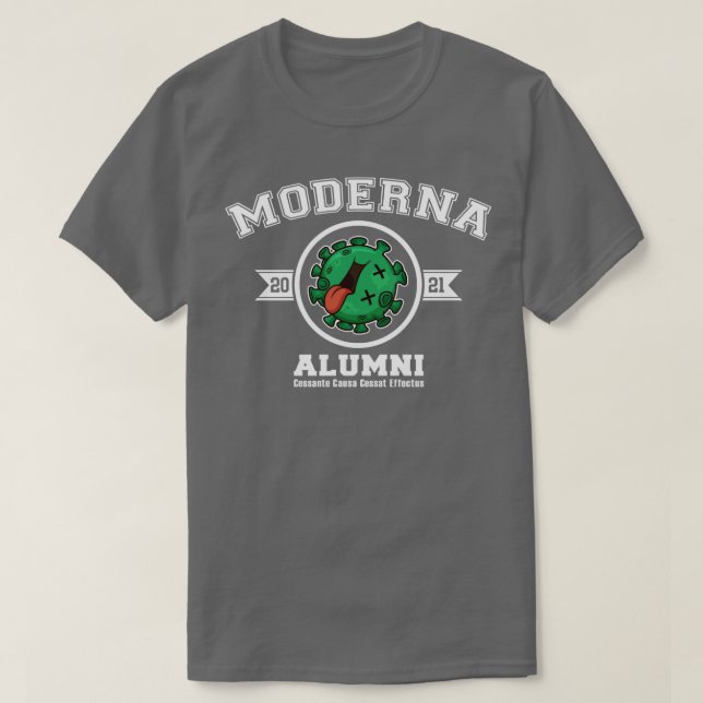 Moderna Alumni för Mörk Shirts T Shirt (Design framsida)