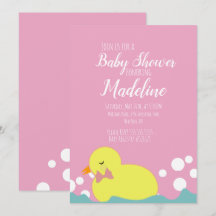 Moderna ankor gula rosa flicka baby shower 