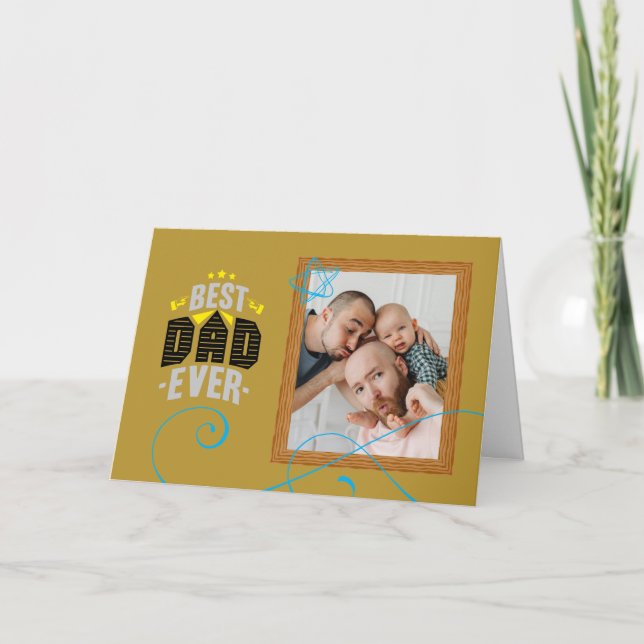 Moderna Anpassade Farsdags Kort 'Bästa Pappa Någon (Framsida)