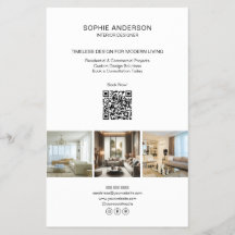 Moderna Anpassade Foto QR Vita Professionella Affä