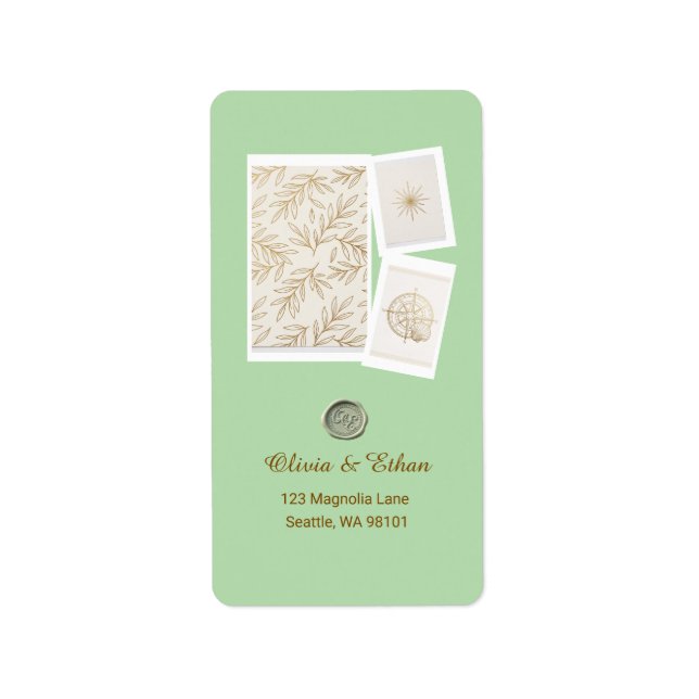 Moderna anpassade returadressetiketter adressetikett (Framsidan)