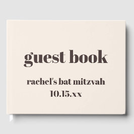 Moderna anpassningsbara söt Bat Mitzvah i fet brow Gästböcker