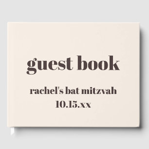 Moderna anpassningsbara söt Bat Mitzvah i fet brow Gästböcker