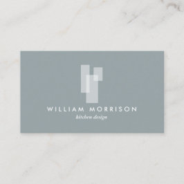 Moderna arkitektoniska block Logotyp II Vit/skiffe Visitkort