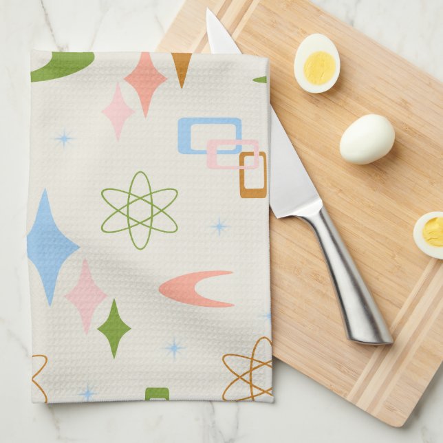 Moderna atombommern i mitten av århundradet kökshandduk (Vikt i Fjärdedel)