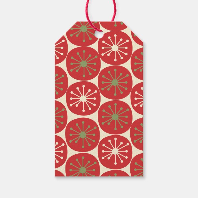 Moderna atompunkter - julklapp presentetikett (Framsidan)