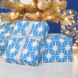 Moderna atomstjärnor i Festive Mönster Presentpapper