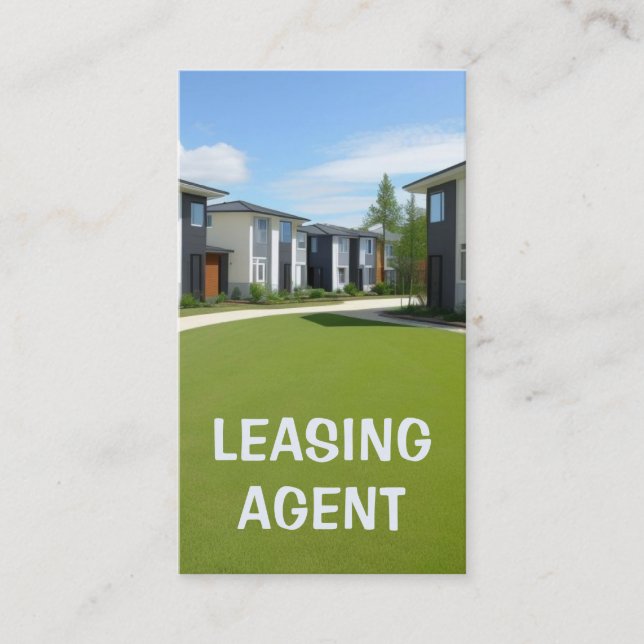 Moderna avdelningar Leasing Agent Visitkort (Framsida)