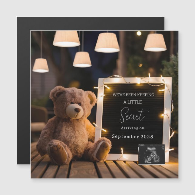 moderna babyöverraskningar graviditetsannonsering (Fram/baksida)