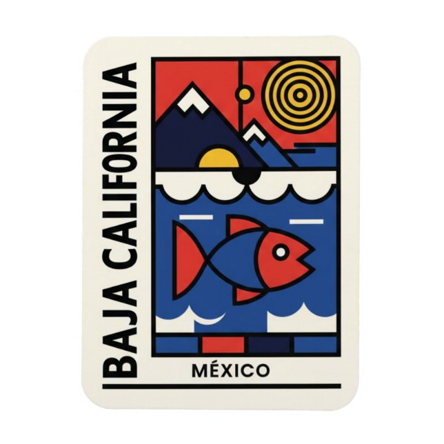 Moderna Baja California Magnet (Vertikal)