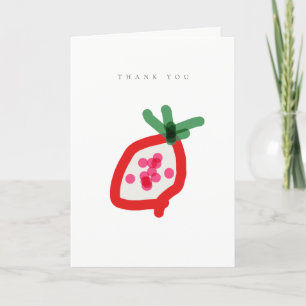 Moderna Barn Handritad Drakfrukt Baby Shower Tack Kort