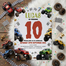 Moderna Barn Monster Trucks Födelsedagsfest