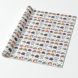 Moderna barns monstertruck födelsedagsfest presentpapper