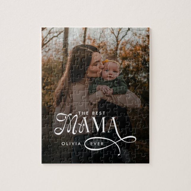 Moderna bästa mamma någonsin Foto Mors dag-present Pussel (Vertikal)