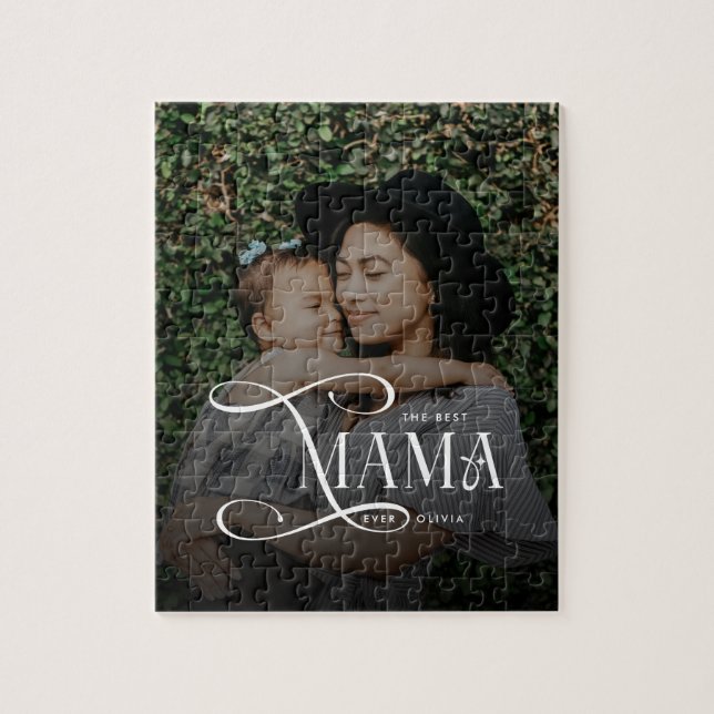 Moderna bästa mamma någonsin Foto Mors dag-present Pussel (Vertikal)