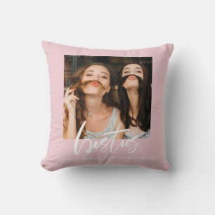 Moderna bästa vänner foto bästa vänner rosa kudde