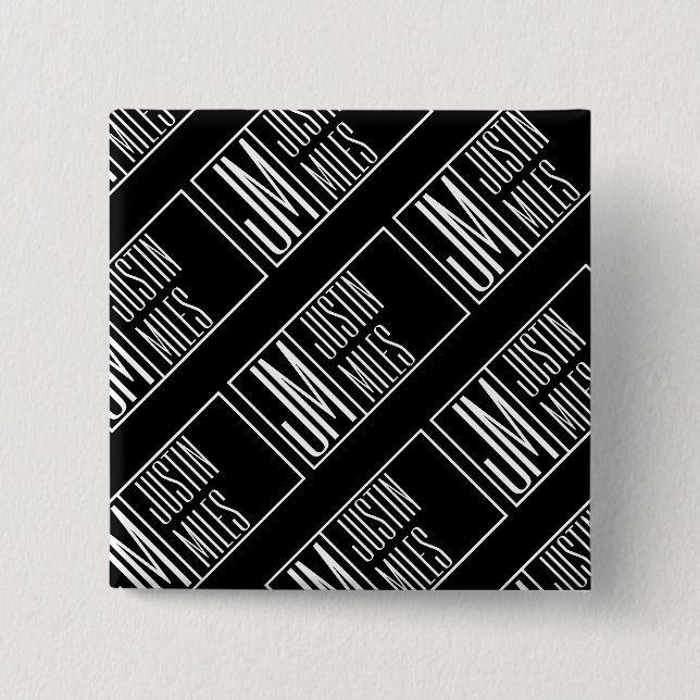 Moderna begynnelsebokstäver med namnmonogrammönste knapp (Framsida)