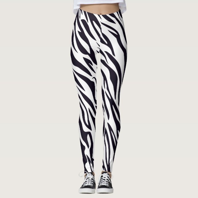 Moderna Bergsebraprintade Leggings (Framsida)