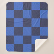 Moderna blå kroatiska Checkers Sherpa Blanket