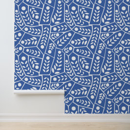 Moderna blå Löv och former