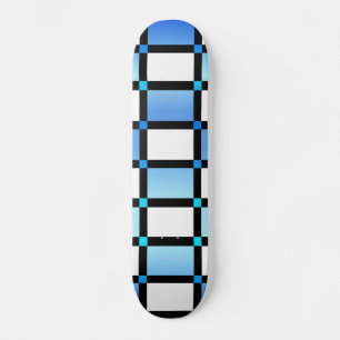 Moderna blå och svarta fyrkantsbrickor mini skateboard bräda 18,7 cm