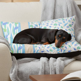 Moderna blå pastellblommor och Löv