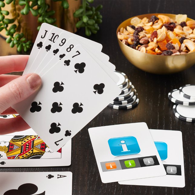 Moderna blanka informationssymboler casinokort (Skapare uppladdad)