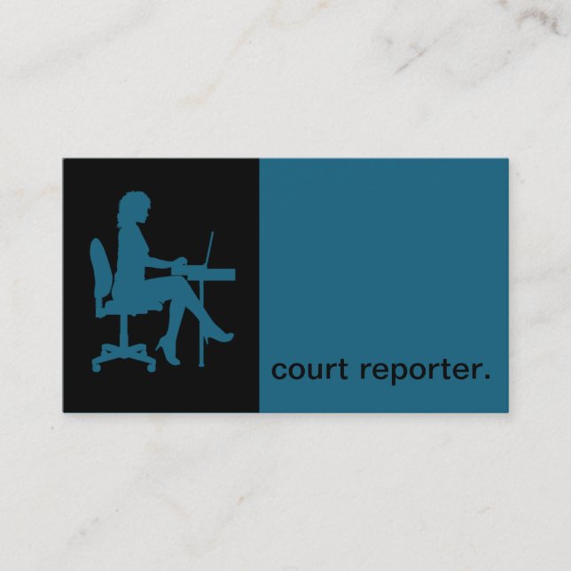 Moderna blått för reporter | för visitkort (Framsida)
