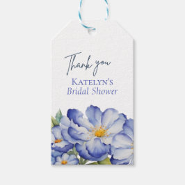 Moderna blommiga klackar tack favoriter presentetikett