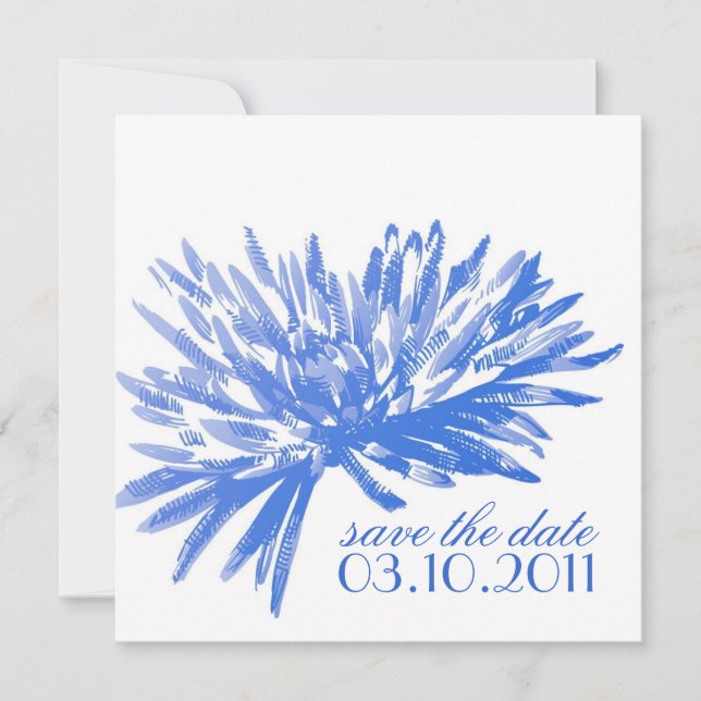 Moderna blommiga Spara datum-kort Datumet (Framsida)