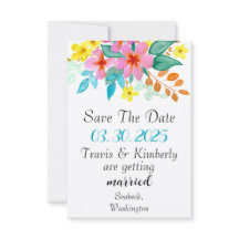 Moderna Blommigtar för vattenfärger i Ljusa färger