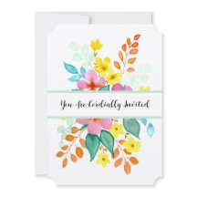 Moderna Blommigtar för vattenfärger i Ljusa färger