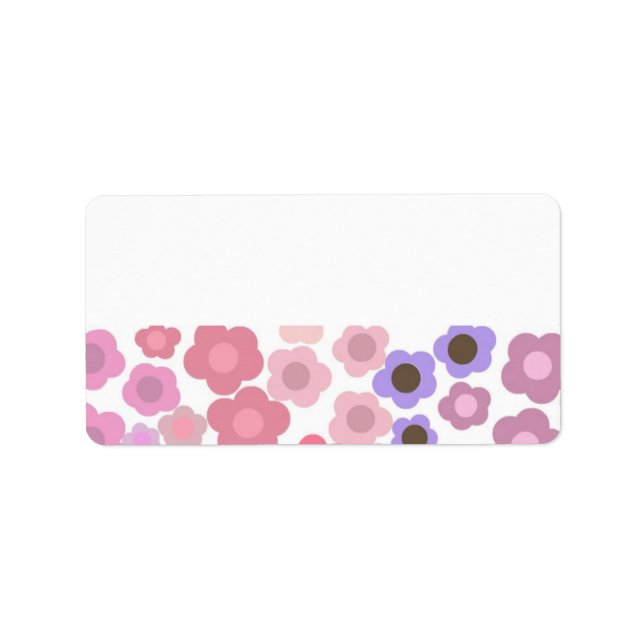 Moderna blommor adressetikett (Framsidan)