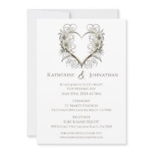 Moderna blommor med Heart Bröllop