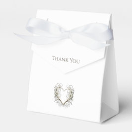 Moderna blommor med Heart Bröllop tack Presentaskar