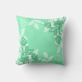 Moderna blommor och Löv Kudde