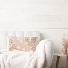 Moderna blommor och Löv Lumbarkudde