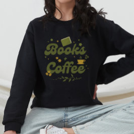 Moderna blomsterböcker och kaffebokälskare t shirt