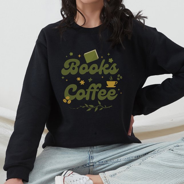 Moderna blomsterböcker och kaffebokälskare t shirt (Skapare uppladdad)