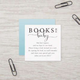 Moderna böcker för babyinsats fyrkantigt visitkort