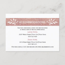 moderna bostäder i ro guld glitter i bröllop tilläggskort