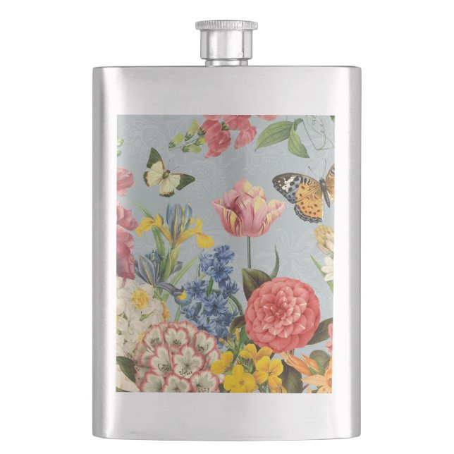 moderna botaniska blommor av vintage fickplunta (Framsidan)