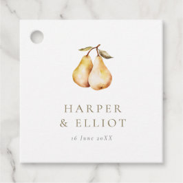 Moderna botaniska päron Bröllop Gåvor Etiketter