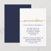 Moderna bröllopsinackordering med guldskrift