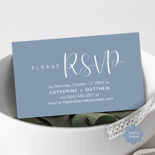 Moderna bröllopsinbjudningar RSVP påminnelse Tilläggskort