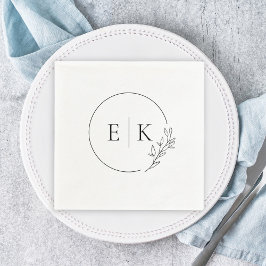Moderna bröllopslogo servetter